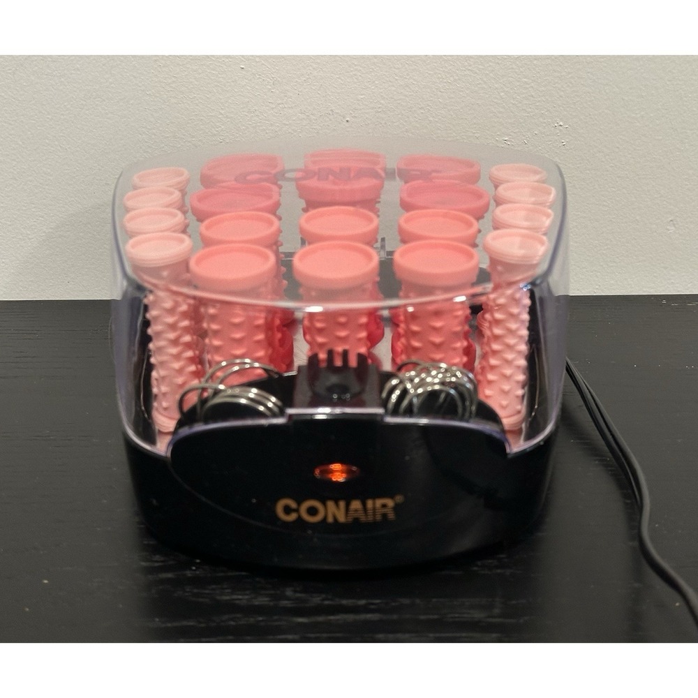 Conair Curls & Waves model HS83R with 20 Hot Rollers & Clips EUC